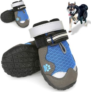 Dog Boots Paw Protectors Winter Snow Shoes for Large Medium Dogs Waterproof Cold Weather