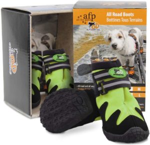 All for Paws Dog Paw Protector Boots for All Seasons, Waterproof Dog Hiking Shoes with Reflective Straps