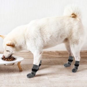 SCENEREAL Anti-Slip Dog Socks with Adjustable Straps, Pet Paw Protector for Indoor Hardwood Floor Traction Control Soft and Comfortable
