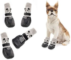 8 Pieces Non Slip Dog Socks Dog Paw Grip Socks for Dogs Dog Socks Dog Socks for Large Dogs for Hardwood Floors Indoor and Outdoor Wear Small 