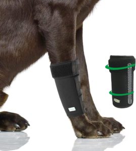 IN HAND Dog Leg Brace, Pair of Dog Canine Leg Wrap Front Leg Compression Brace with Metal Strips & Safety Reflective Straps, Protects Wounds Brace Heals and Prevents Injuries and Sprains