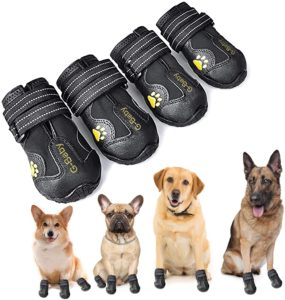 G-Baby Dog Boots Waterproof Winter Dog Snow Shoes, Anti-Slip Dog Booties for Hot Pavement Outdoor Pet Shoes Paw Protectors